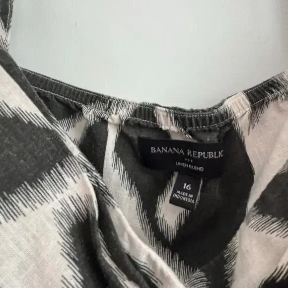 Banana Republic Women’s Linen Blend Tulip Matching Skirt Top Set 14-16 Tropical - Picture 4 of 16